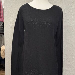 Black Long Sleeve lace sweater blouse